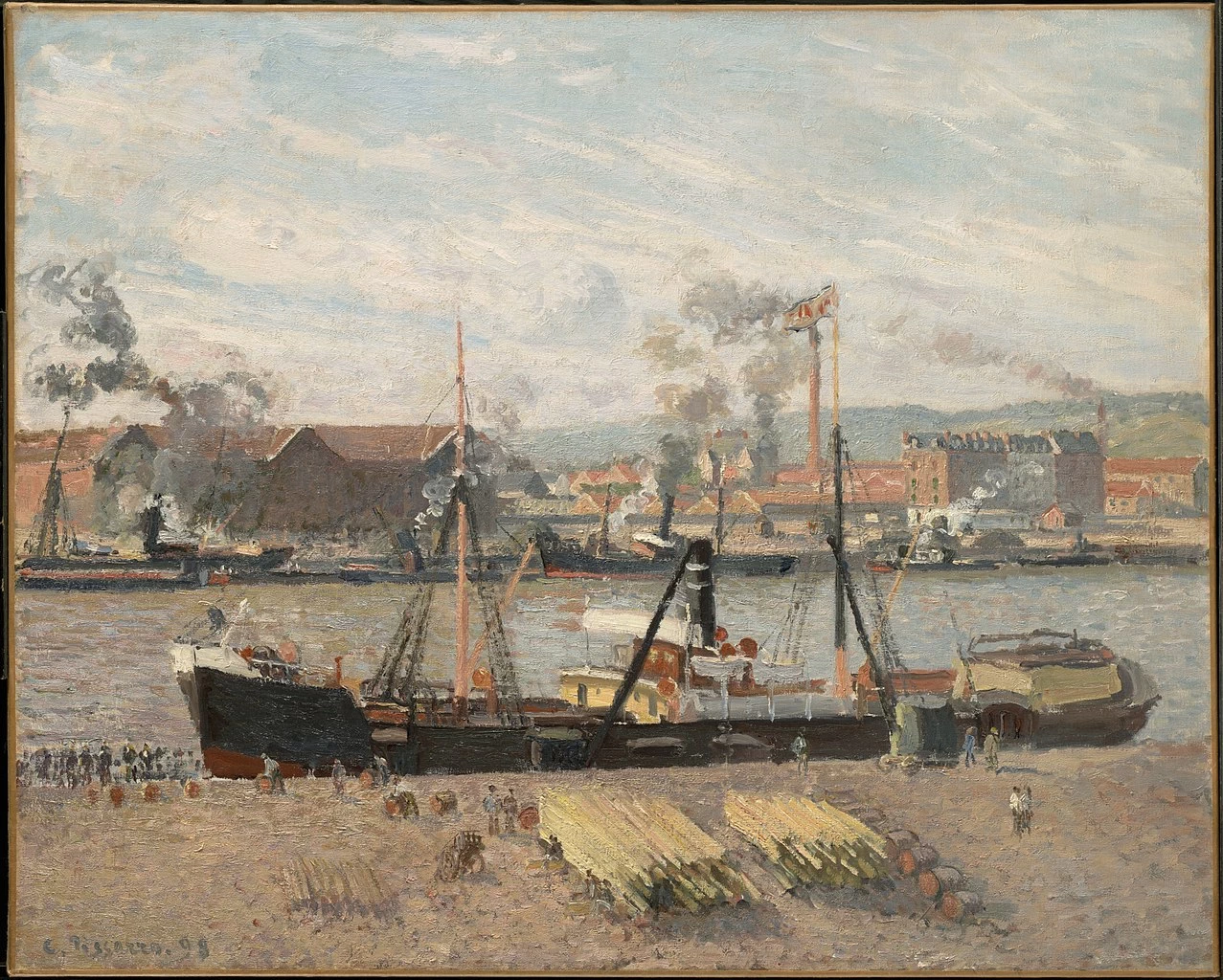 Porto di Rouen, scarico di legna, 1898 - Sterling and Francine Clark Art Institute, Williamstown
